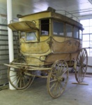 Our omnibus in storage, without a horse